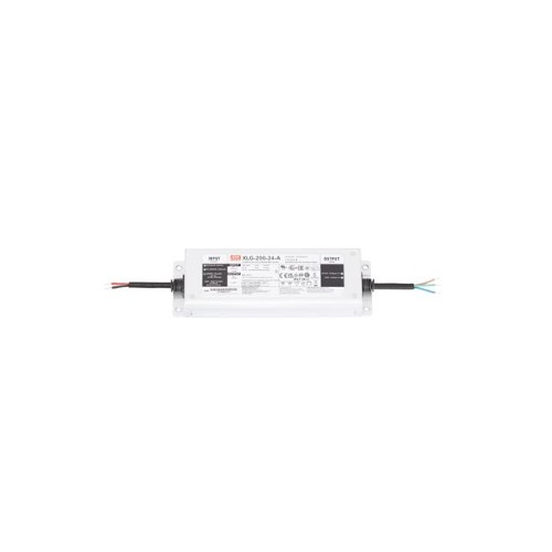 LED Driver 200 WattInput: 100-240V AC 2.4AOutput: 24V DC IP675 Years GuarantyL: 24.4 W: 7.1 H: 3.75 cm