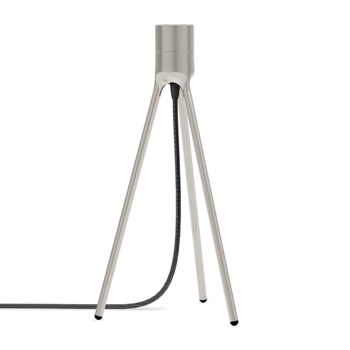 Tripod table brushed steel H 36 cm